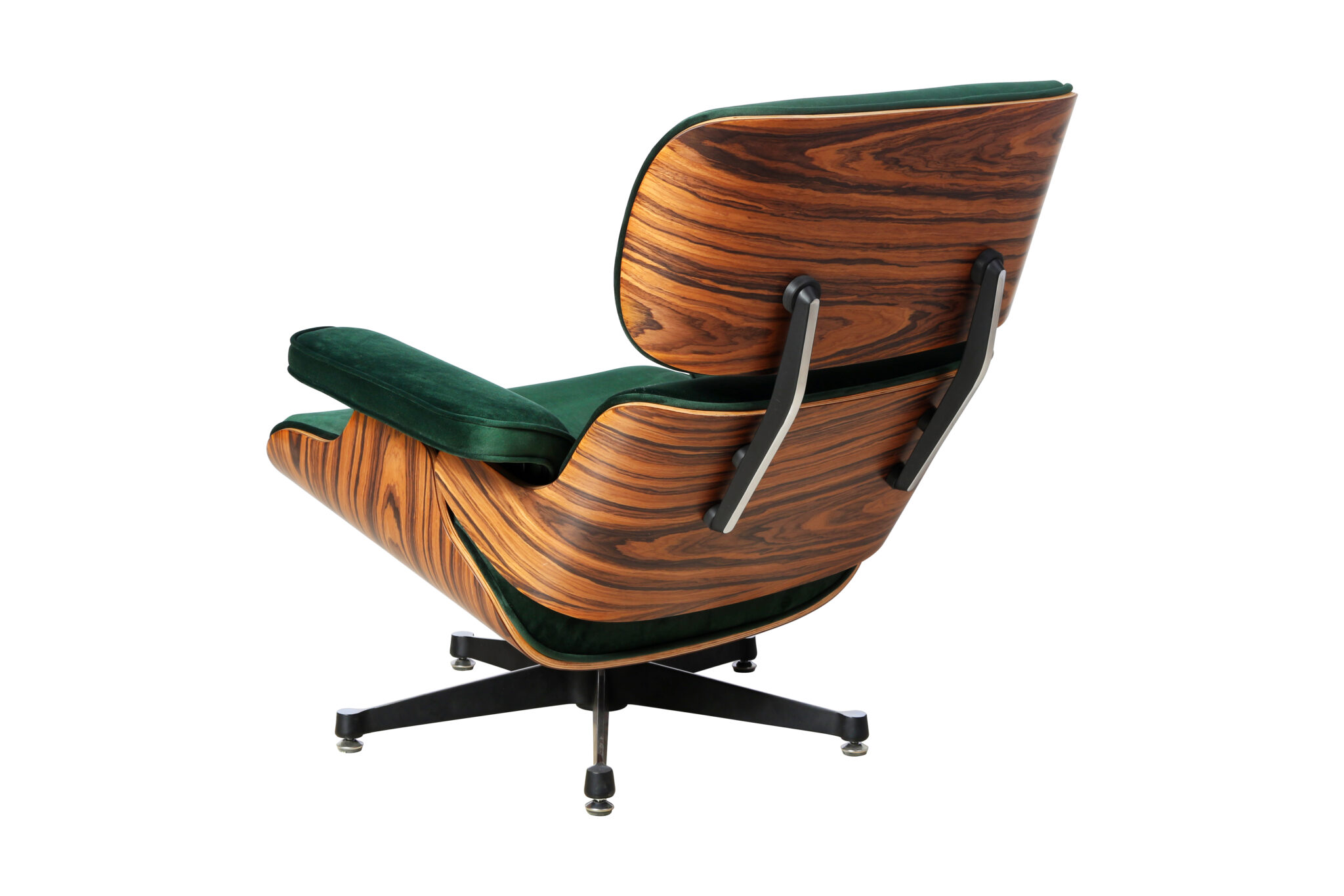 Eames Lounge Chair Set met Ottoman in Palissander & Velvet (limited