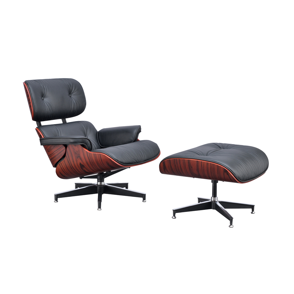 Emigreren Pardon tweede Eames Lounge Chair set met Ottoman in Rosewood NIEUW – Luiestoel.com